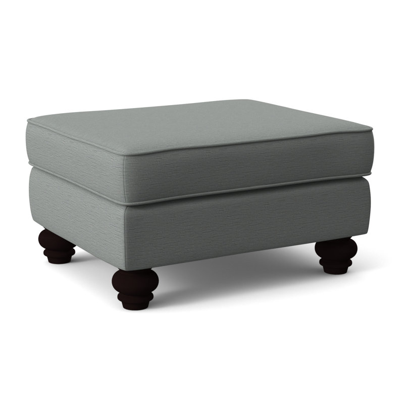 Lowell Ottoman, Brown Geometric, 0456-33, Java Finish