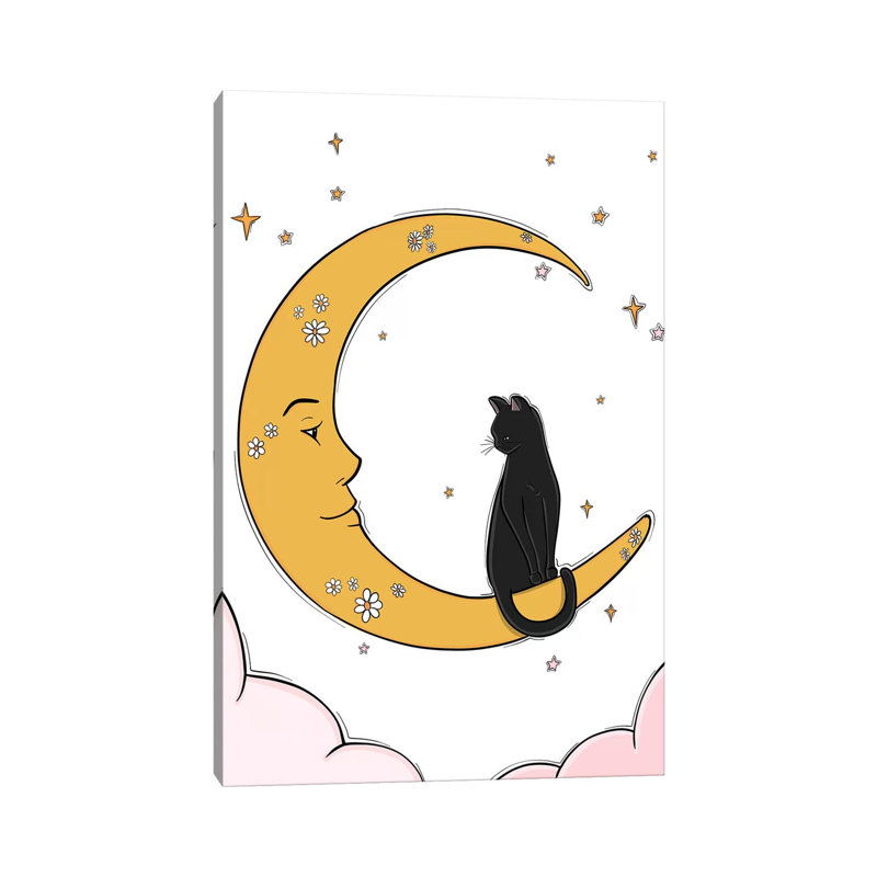 The Moon And His Friend by Sabina Fenn - Wrapped Canvas Print, 66.04 cm H x 45.72 cm W x 1.91 cm D