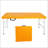 4Ft Orange Portable Folding Table For Indoor & Outdoor Use, Maximum Weight 135KG, Easy To Carry And Clean-1809109722