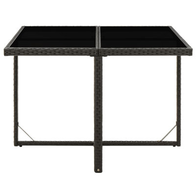 Edurne Rectangular Metal Outdoor Dining Table , 109cm W 107cm D