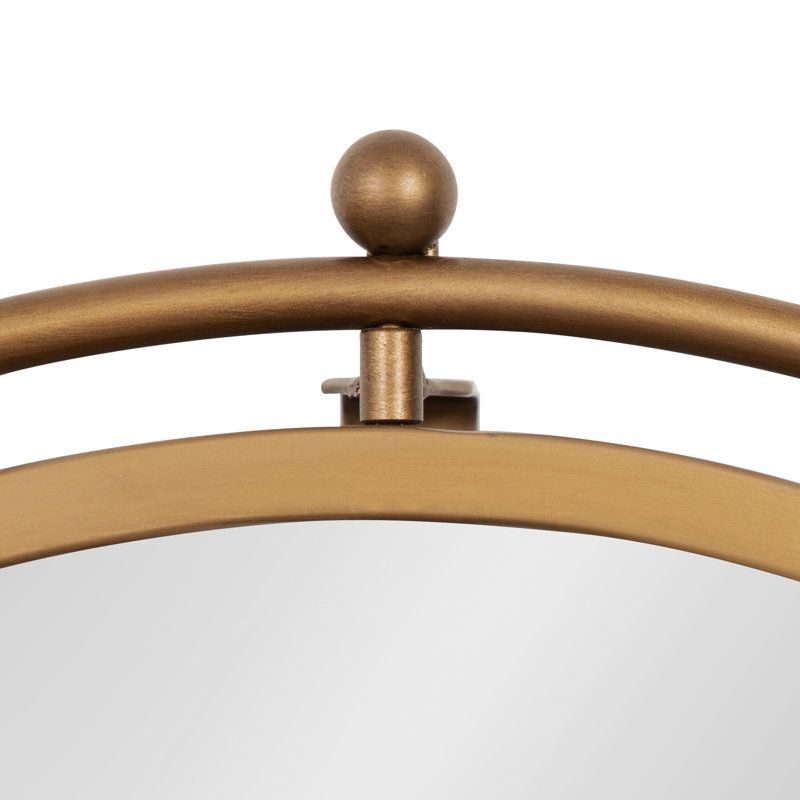 Menderes Metal Flat Mirror, Gold, 22.5" H x 21" W