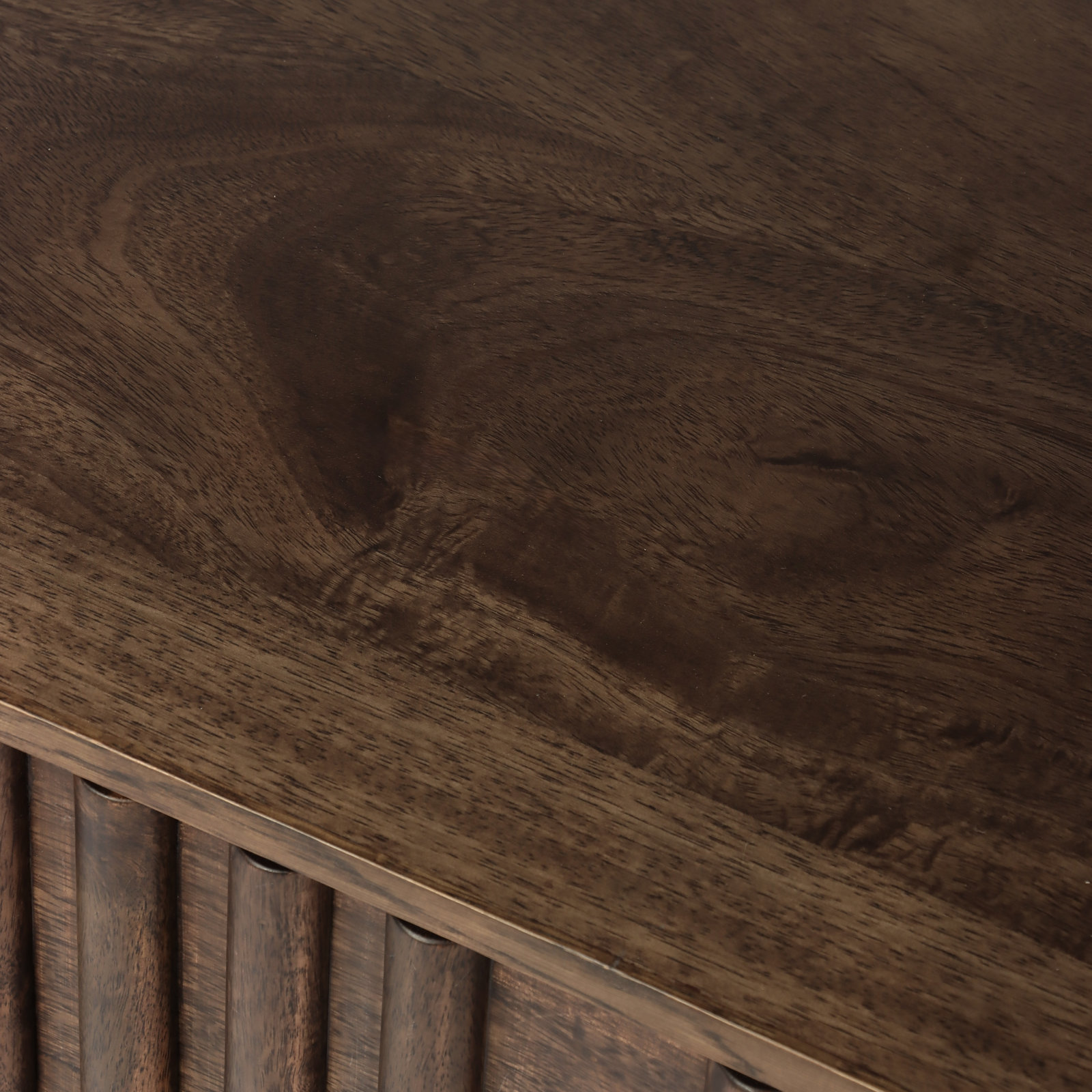 2-Drawer Fluted Mango Nightstand
