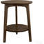 Table d'appoint gigogne en bois à 2 niveaux (noyer, 16 x 16 x 20)
