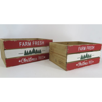 Ensemble de 2 caisses en bois