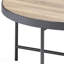 Table basse en chêne gris patiné avec structure noire