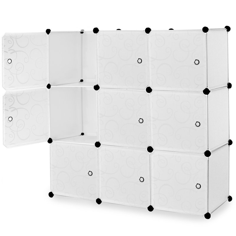 Mount-It! Modular Plastic Cube Storage Organizer - 9 Cubes