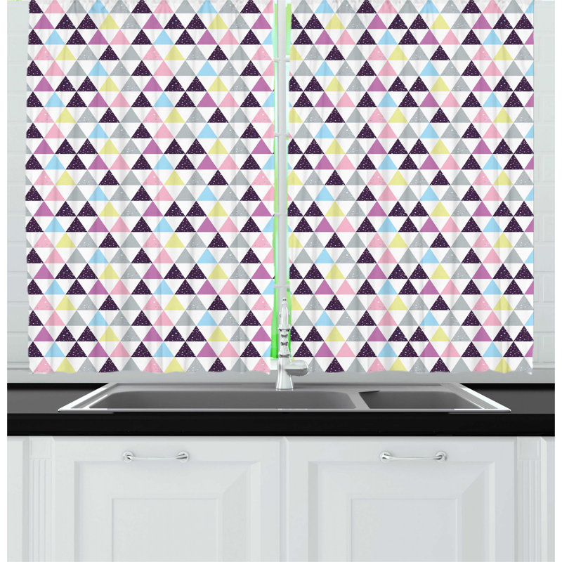 Geometric Tailored Kitchen Curtain
