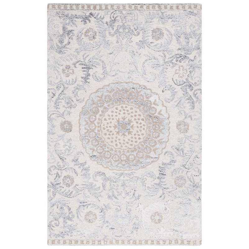 Marquee Hand Tufted Wool With Cotton Cloth Backing Floral Rug, Runner 2'3" x 8'