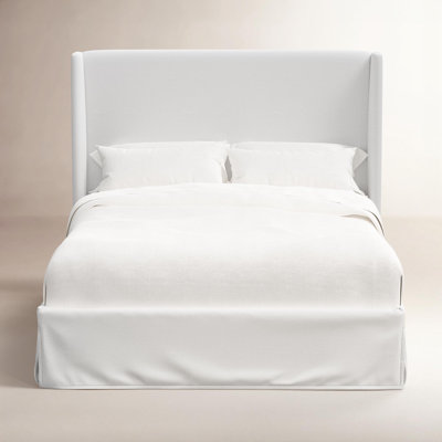Upholstered Wingback Bed
