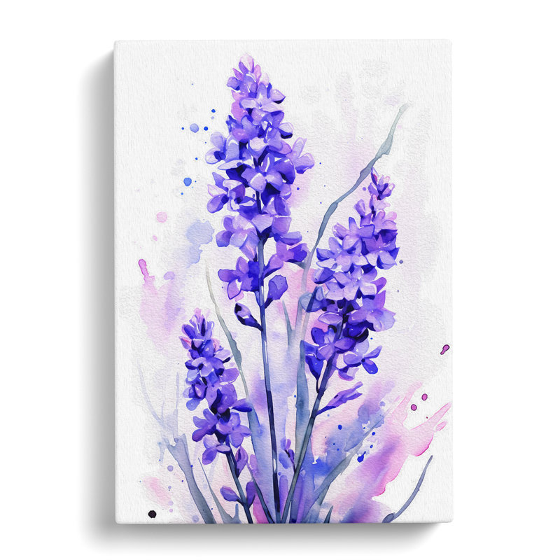 Lavender Flower Gestural No.4 - Print, 60cm H x 40cm W x 3cm D