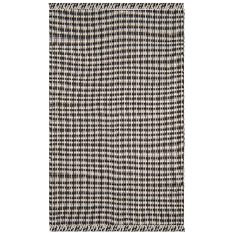 Bester Hand Woven Cotton Geometric Rug, Rectangle 4' x 6'
