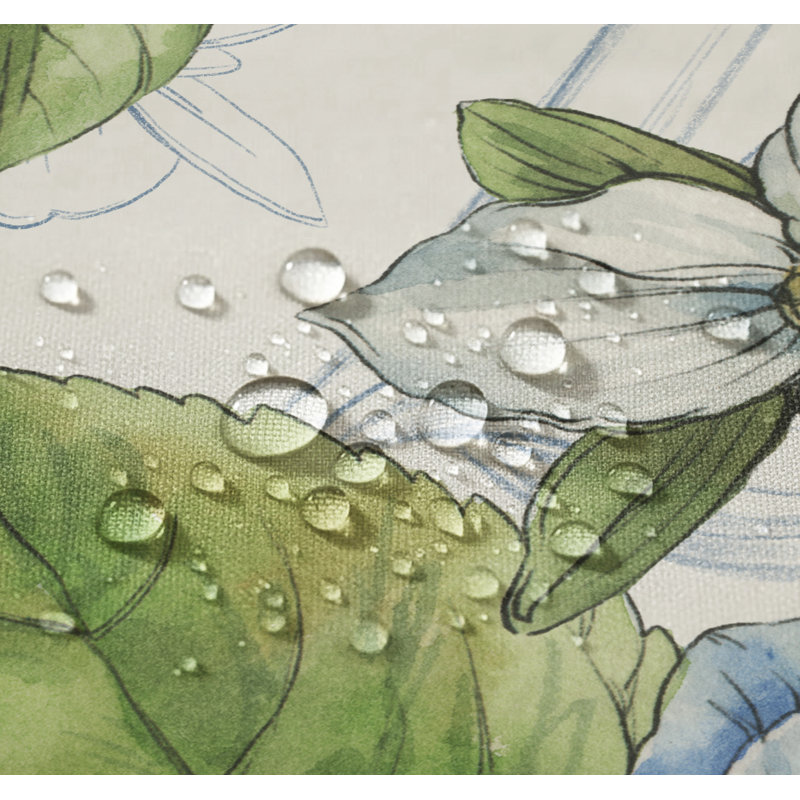 Blue Botanica Shower Curtain