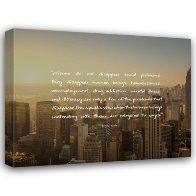 Trinx ArtsyQuotes Gallery Wrapped Canvas Art Titled: Angela Davis Quote: Social Problems ArtsyQuotes-002420