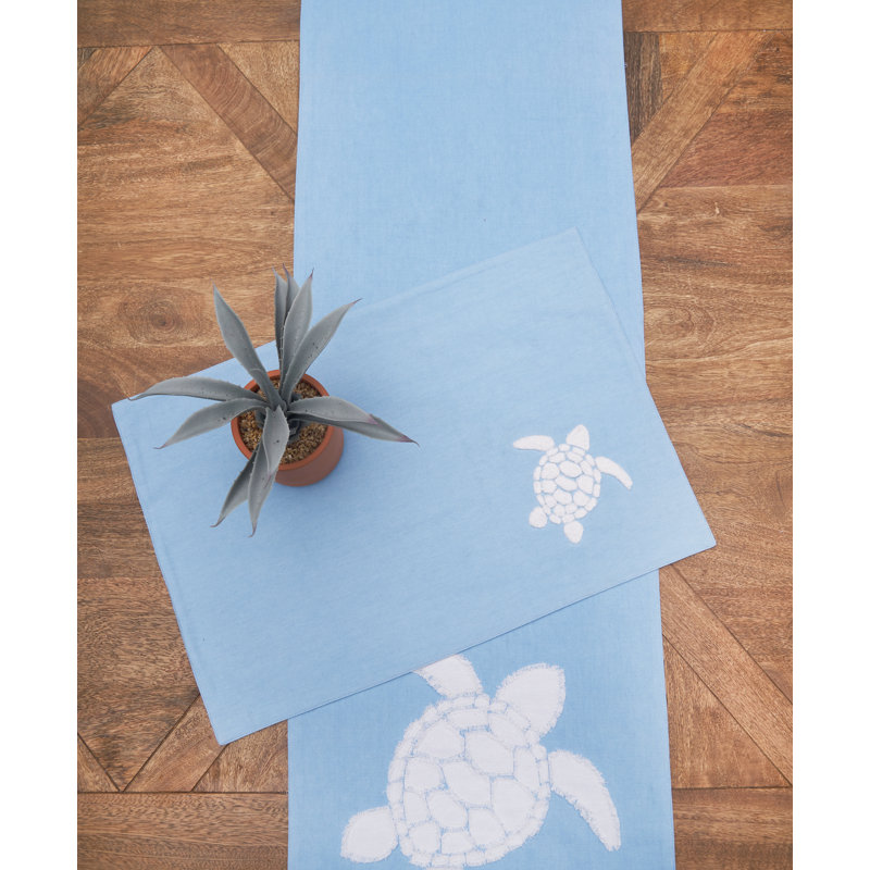 Turtle Chilling Tufted Table Runner