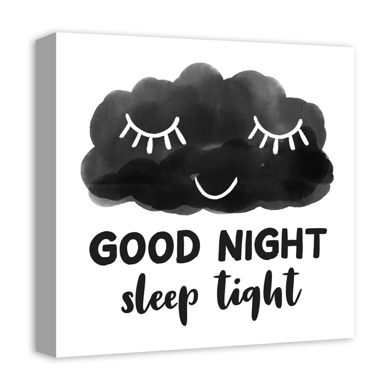 Art étroit good night sleep Macklin, Toile tendue, H 16 po x l 16 po x P 1,25 po