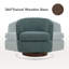 Fauteuil demi-tonneau rembourré et pivotant-1026656992