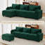 Canapé modulaire modulaire avec repose-pieds / module de chargement intelligent / coussin décoratif (vert)-129156933-129156931
