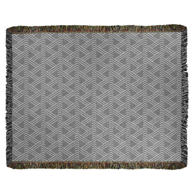 Couverture en coton tissé zigzag classique