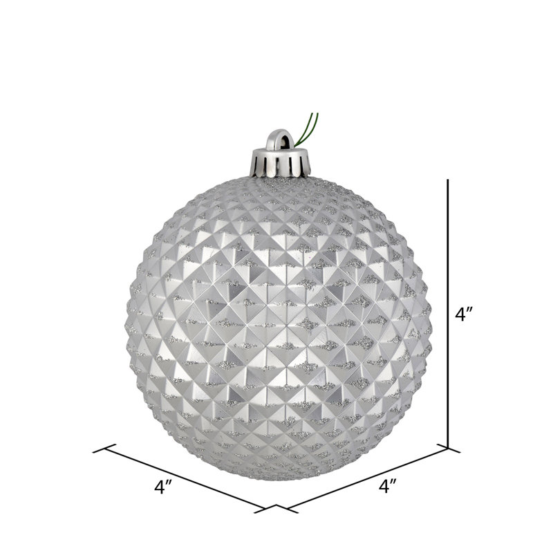 Ornement boule Durian Glitter, Argent