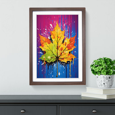 Leaf Pop - Single Picture Frame Print on Wood