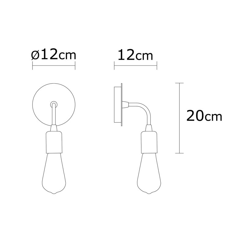 Modern White Wall Lamp, Metal Body | E27 Socket, Max 40W | IP20 Rated, Stylish and Functional Design for Home Décor, Perfect for Living Room, Bedroom, and Hallway Lighting