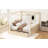 Wooden Canopy Bed with Storage Drawers-2097561014-2097561016