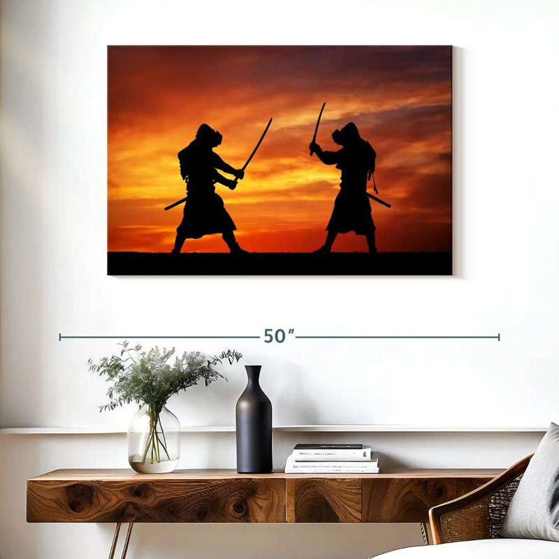 Leisha Samurai Sunset Duel, 26" H x 39" W