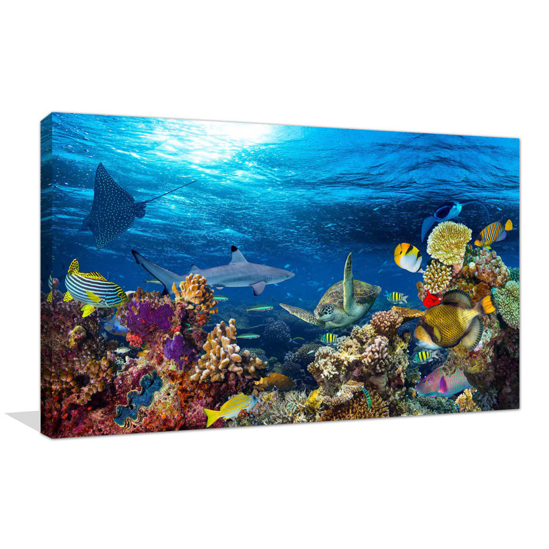 «Underwater», impression sur toile tendue, H 36 po x l 60 po x P 1,5 po
