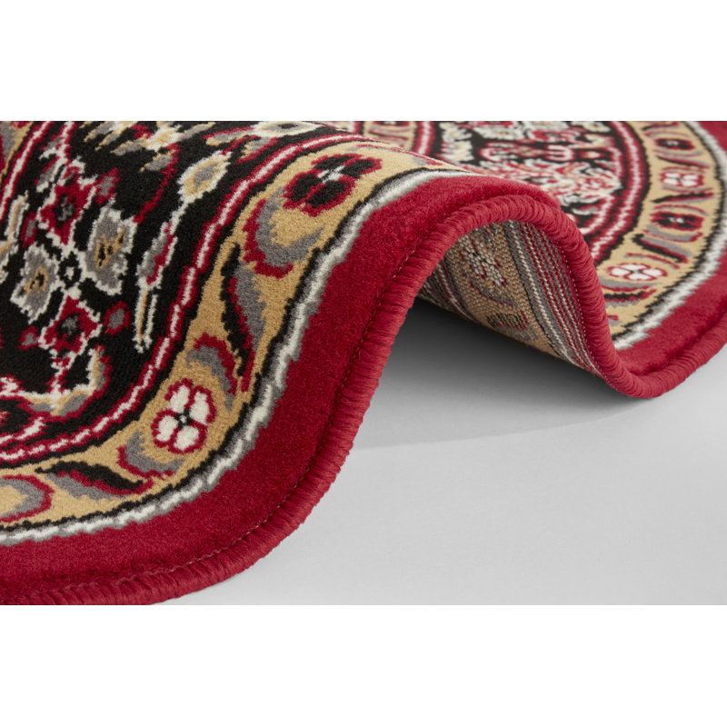 Skazar Isfahan Tufted Red Rug, Round 160cm