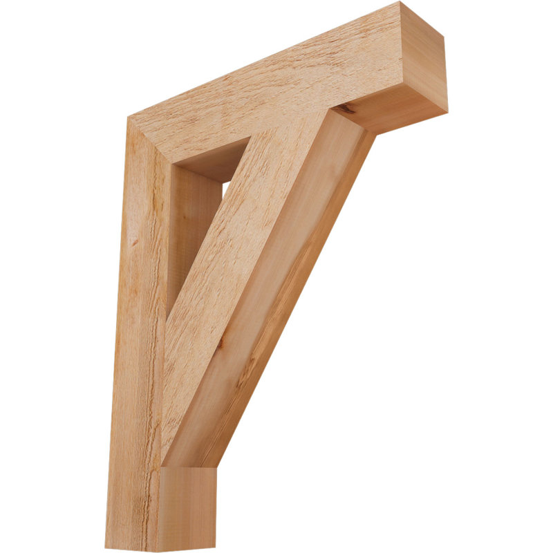 Support de bloc traditionnel, Cèdre rouge de l'Ouest (scié brut), H 36 po x l 6 po x P 28 po