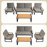 Gannicus 4-Person Outdoor Rattan Set – Weather-Resistant Frame &  Cushions-103400737