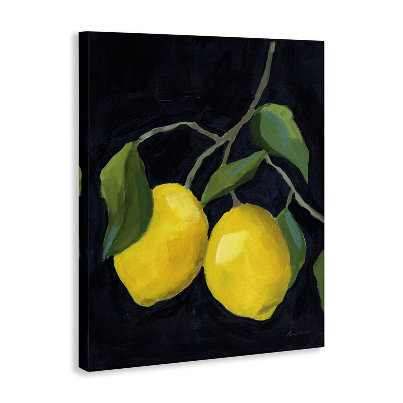 "Deux citrons luxuriants" par Pamela Munger, H 48 po x l 36 po