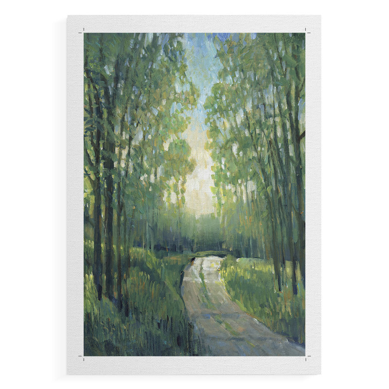 Golden Light Pathway II - Impression sur toile seulement - NON-CADRE, H 60 po x l 40 po
