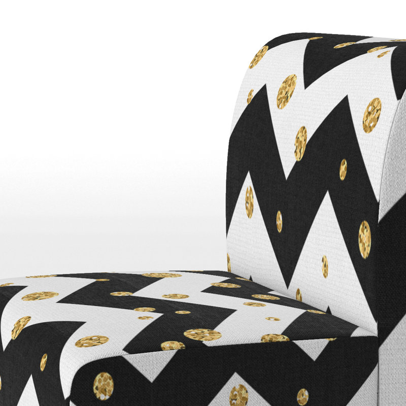 Fauteuil de chambre d'appoint à motif zigzag et chevron Snowflake