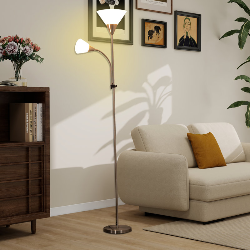71.3” Tochiere Floor Lamp, Nickel