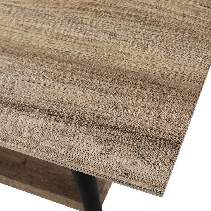 Table basse Canyon gris avec tablette inférieure pour le rangement
