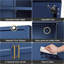 Armoire de cuisine bleue de 70,8 po de hauteur avec portes et tablettes réglables pour le salon, la chambre à coucher et la salle à manger, l 15,8 po x l 31,5 po x H 70,8 po-250963300