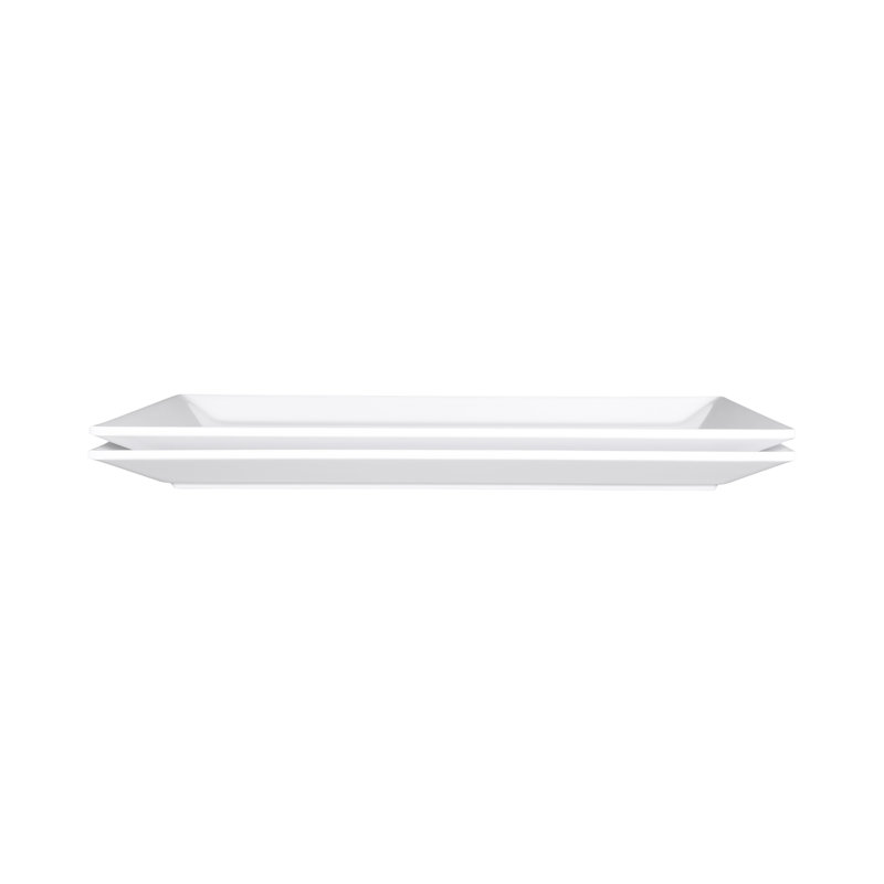 Elite Global Solutions Melamine Platter, White, 1" H x 13.75" W x 9" D