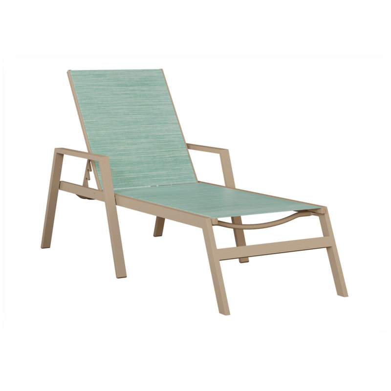 Méridienne en aluminium berlinois berlinois Vida Sahara, Bleu clair, Sahara moucheté