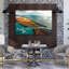Glacier Lagoon Birds Dramatic Abstract Contemporary Bird Coastal Landscape Wall Art Print 1 Piece Wrapped Canvas Wall Art-1429224692