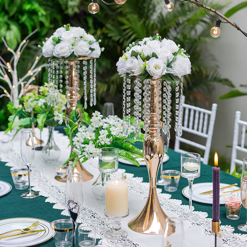 Tall Flower Stand Holders, Gold