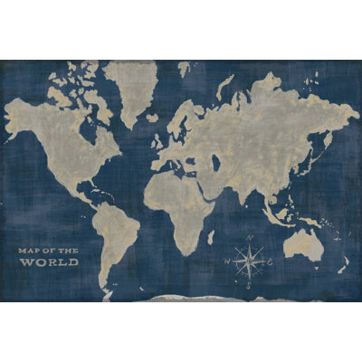 " World Map Collage Deep " by Sue Schlabach