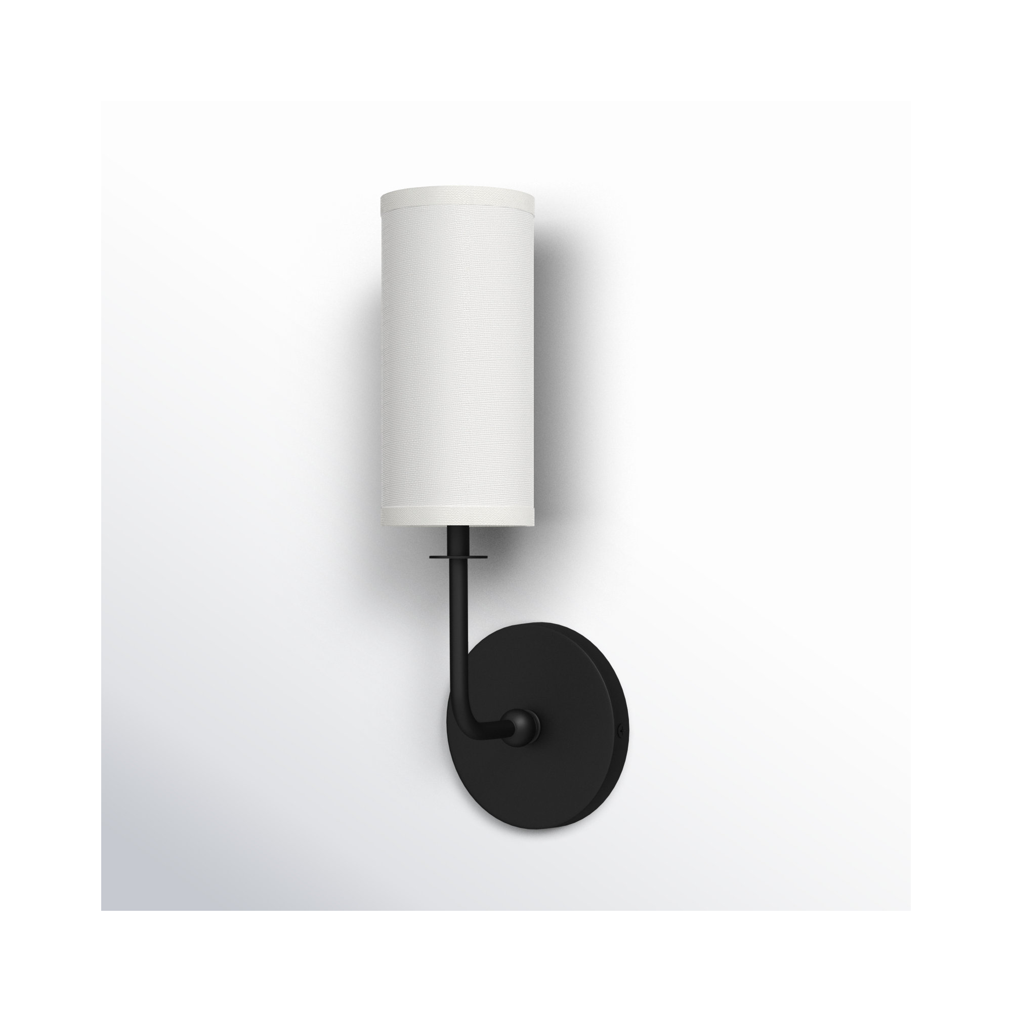 Jordan Single Light Dimmable Armed Sconce, Black