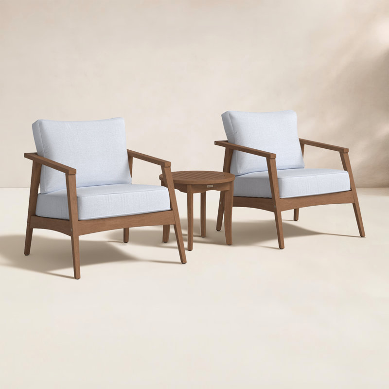 Ensemble de conversation à assise profonde avec coussins Akiva