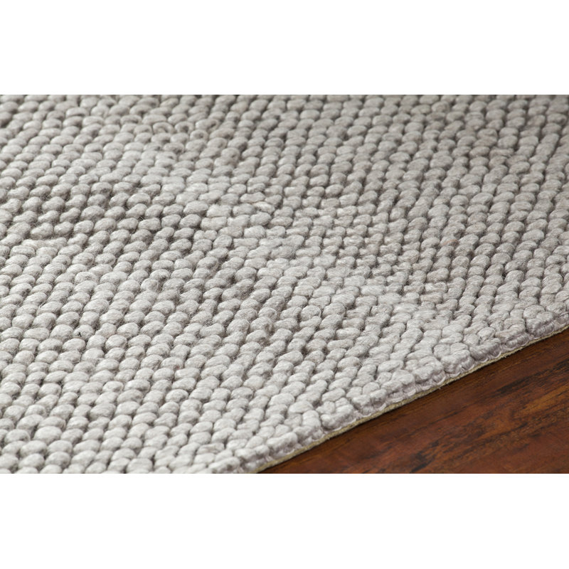 Burton Textured Contemporary Gray Area Rug, Rectangle 7'9" x 10'6"