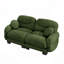 Canapé modulaire confortable en tissu de chenille plissé avec siège ergonomique en mousse haute densité, accoudoirs arrondis arrondis et 2 coussins décoratifs ronds-466071845
