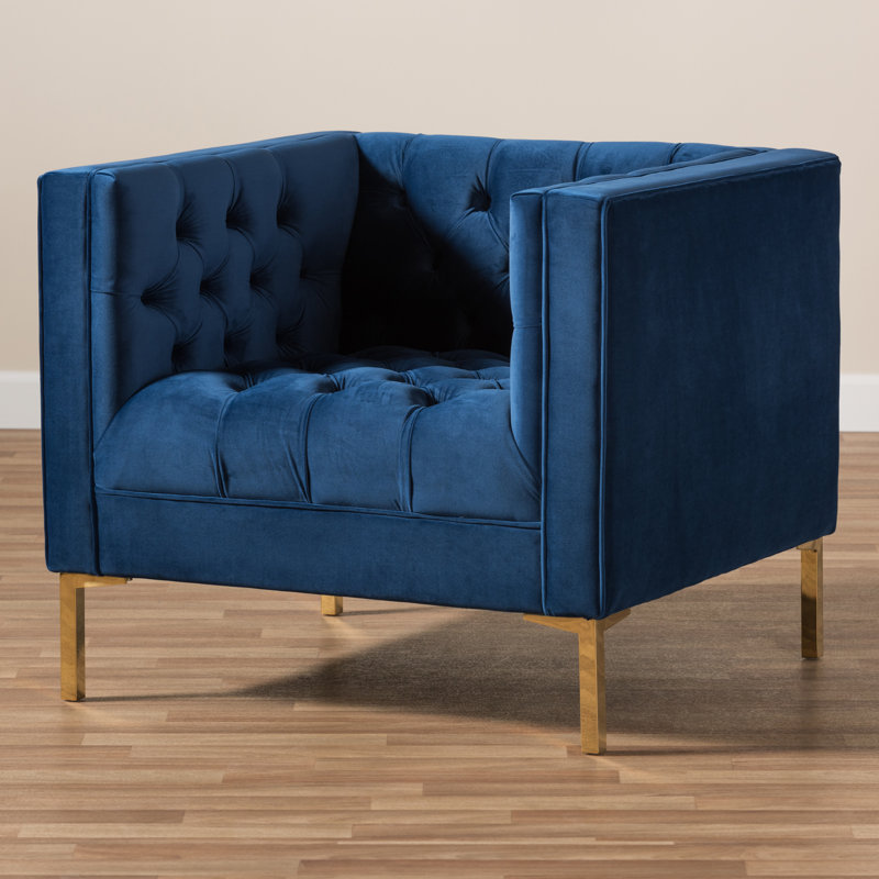 Ite Upholstered Armchair, Navy Blue