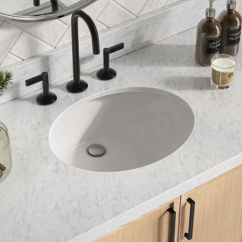 ARIEL Kelly 49 Single Sink Bathroom Vanity with Italian Carrara Marble Top, Rectangular, Oak, 49"