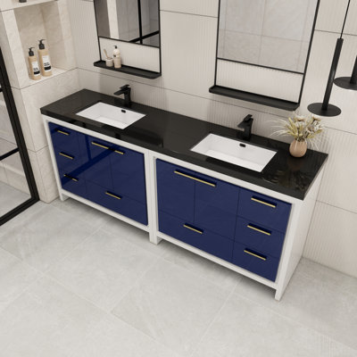 Ensemble de meuble-lavabo double 84 po Brayla