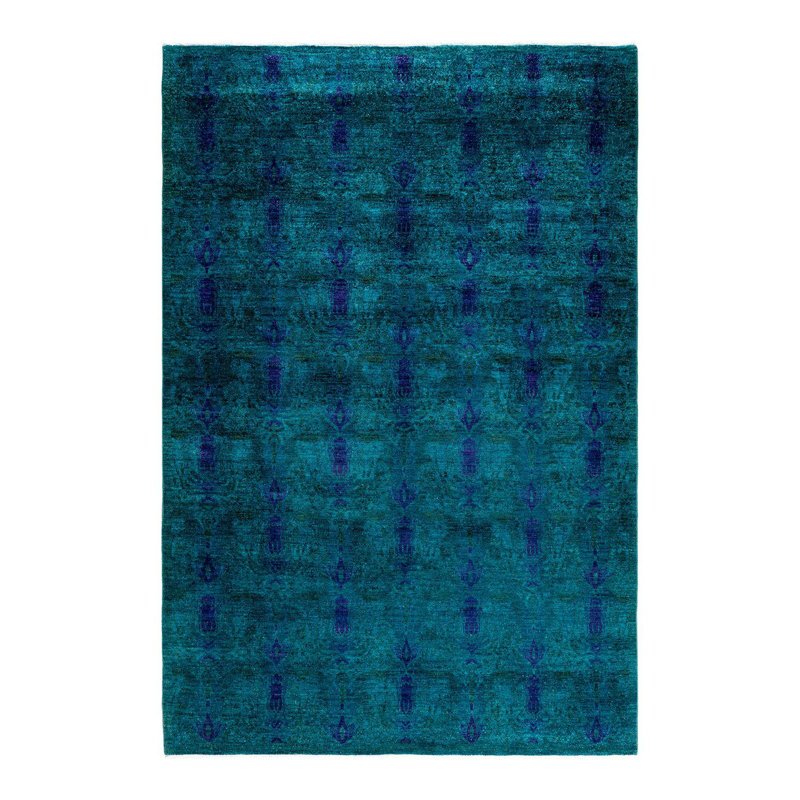 Overyed One-of-a-Kind Rectangle 6'2" X 9'1" Hand Knotted Area Rug